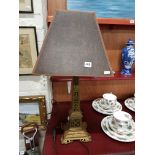 HEAVY BRASS TABLE LAMP