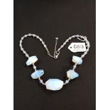 SILVER QUARTZ SET NECKLACE