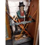 RARE VICTORIAN IRISH CAST IRON STICK STAND