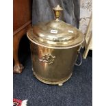 BRASS COAL BUCKET AND LID