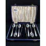 CASED SET SILVER TEASPOONS 102GMS