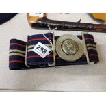 VINTAGE BRITISH ARMY ROYAL CORPS OF TRANSPORT BELT AND BUCKLE