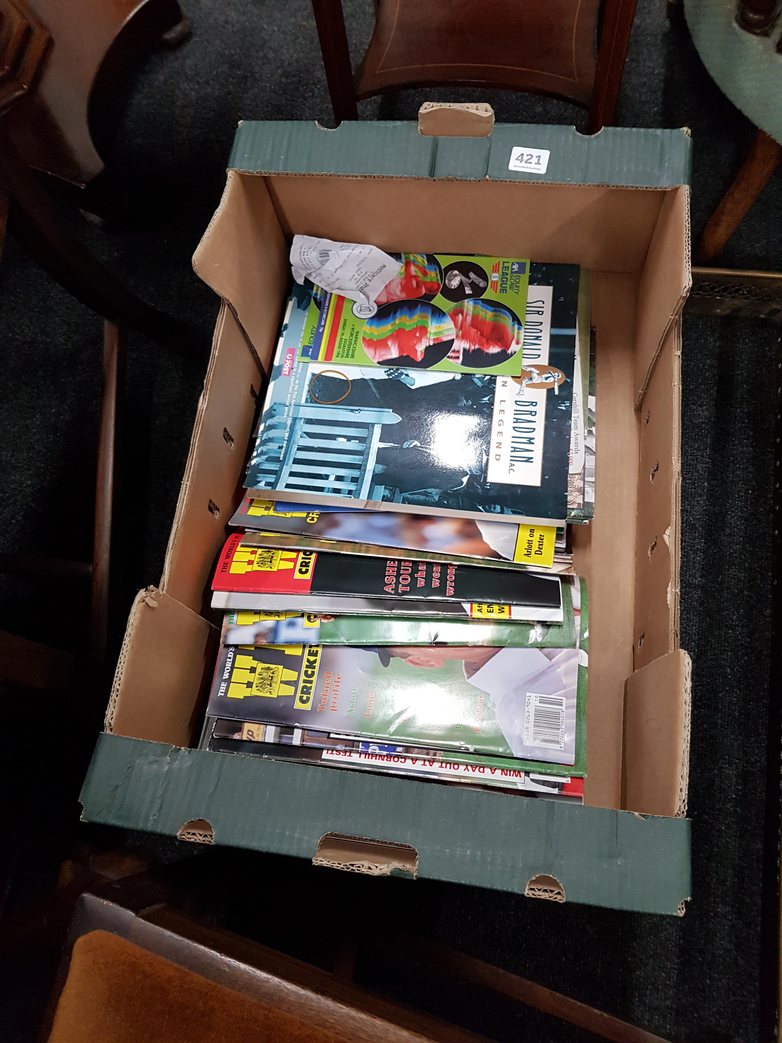 2 BOXES OF CRICKET PROGRAMMES 3