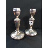 PAIR OF SILVER CANDLESTICKS BIRMINGHAM 1973/74 BY J.B.CHATTERLEY AND SONS