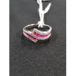 SILVER RUBY STYLE DRESS RING