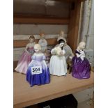 7 ROYAL DOULTON FIGURINES