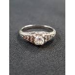 ANTIQUE 18CT WHITE GOLD AND DIAMOND RING