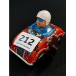 VINTAGE JAPANESE CLOCKWORK TIN PLATE CAR