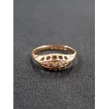 ANTIQUE 18CT 5 STONE DIAMOND RING CHESTER 1905-06 2G