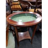 OVAL DISPLAY CABINET TABLE