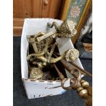 BOX OF BRASSWARE