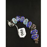 CONTINENTAL SILVER AND ENAMEL BRACELET