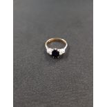 18CT GOLD SAPPHIRE AND DIAMOND RING