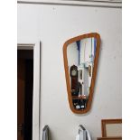 RETRO TEAK WALL MIRROR