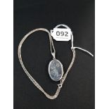 VINTAGE SILVER LOCKET ON LONG SILVER CHAIN