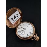 ANTIQUE GOLD PLATED HUNTER POCKET WATCH