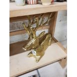 LARGE BRASS REINDEER