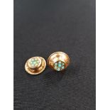 GOLD AND TURQUOISE VICTORIAN EARRINGS