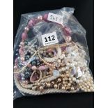 BAG LOT OF VARIOUS PEARL BEADS