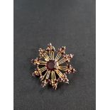 GARNET STARBURST BROOCH