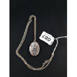 SILVER LOCKET AND CHAIN