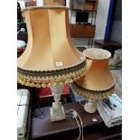 2 MARBLE LAMPS