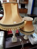 2 MARBLE LAMPS