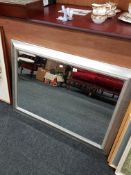 LARGE SILVER FRAMED MIRROR
