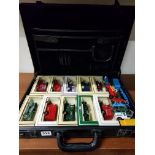 BRIEFCASE OF MODEL CARS (22)