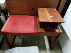 MID CENTURY TELEPHONE SEAT