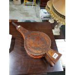 LARGE CARVED HORSE & HORSESHOE BELLOWS