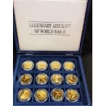 24 AIRCRAFT OF WORLD WAR 2 10 DOLLAR COINS MARSHALL ISLANDS