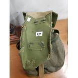 3 MILITARY HATS AND BAG