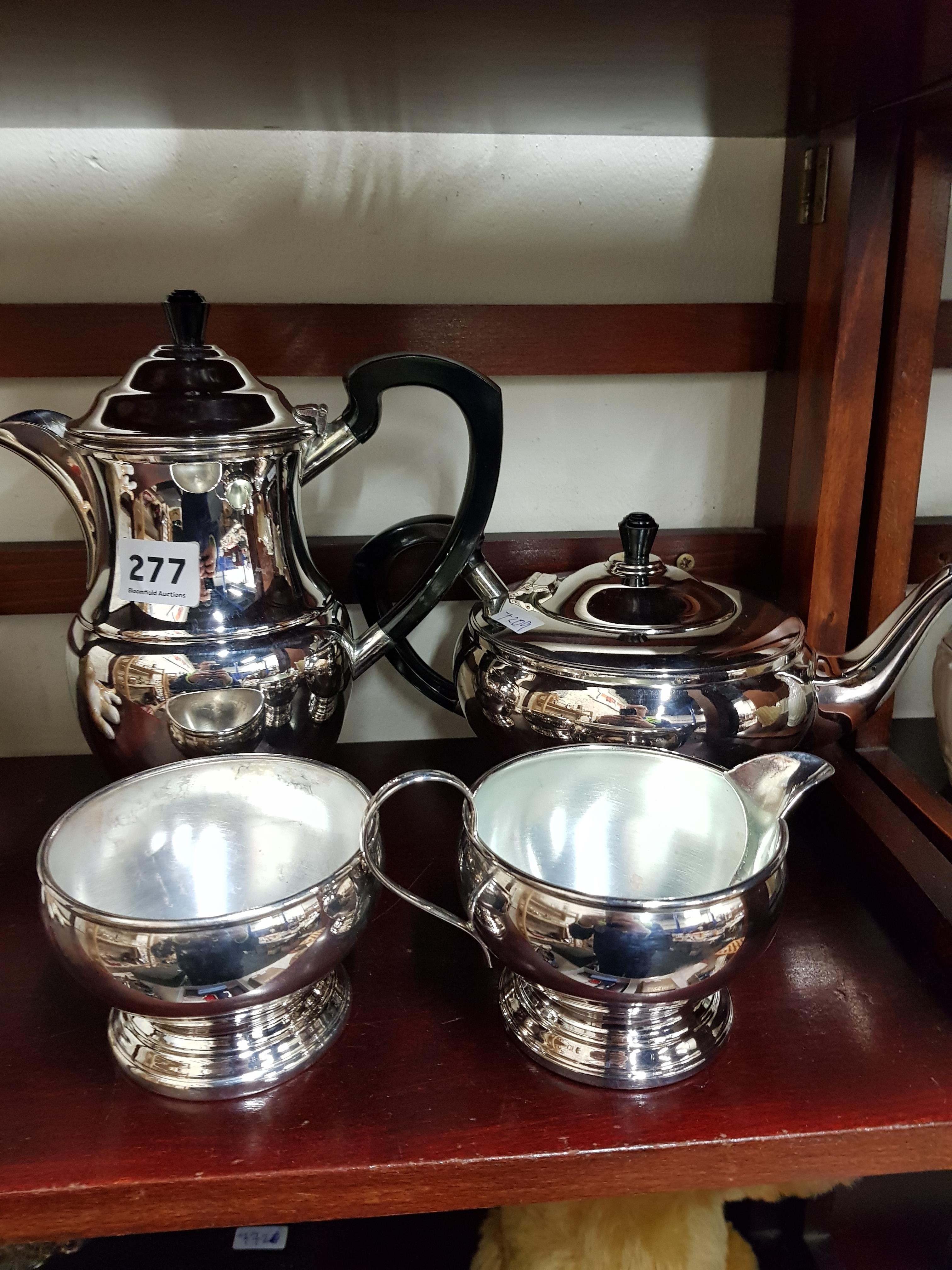 4 PIECE WALKER AND HULL TEA SET