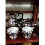 4 PIECE WALKER AND HULL TEA SET