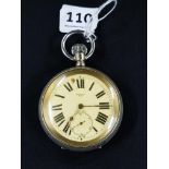 ANTIQUE IRISH POCKET WATCH IN OMEGA CASE MORRISON BIRR DUBLIN