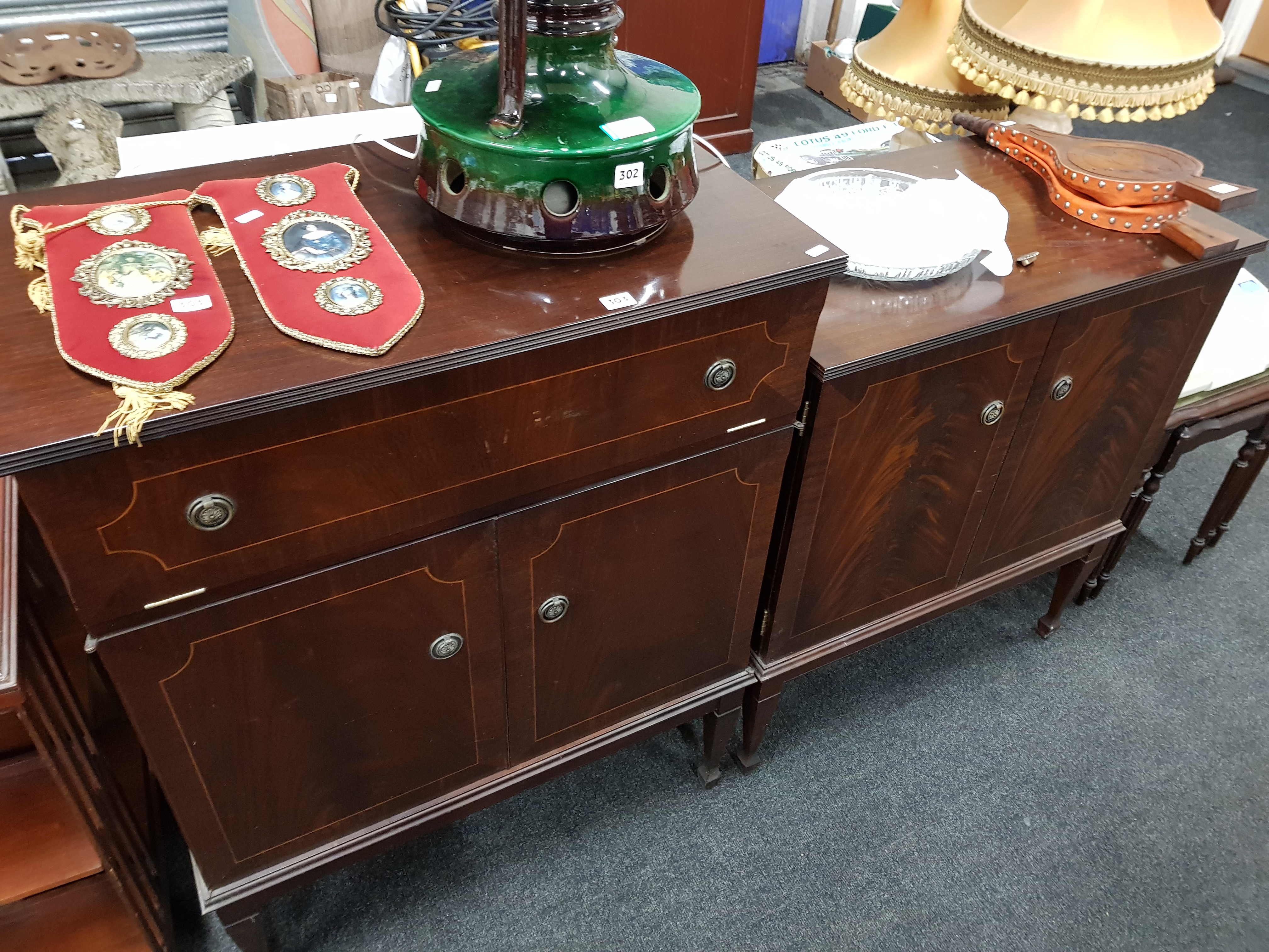 2 MAHOGANY CABINETS