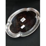 ANTIQUE TORTOISE SHELL AND SILVER TRAY