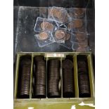 TIN LOT OF VICTORIAN AND OTHER PENNIES