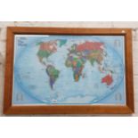 FRAMED MAP OF THE WORLD
