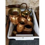 BOX OF BRASS & COPPER