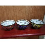 3 CHINESE BOWLS