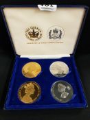 THE QUEENS GOLD & SILVER JUBILEE COIN SET