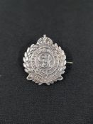 SILVER ROYAL ENGINEERS BADGE