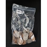 BAG OF IRISH COINS