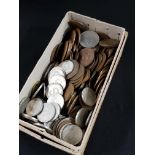 BOX OF MIXED COINS AND TOKENS