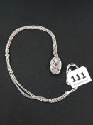 SILVER LOCKET AND CHAIN