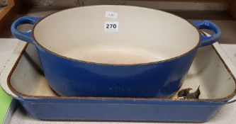 LE CREUSET OVEN TRAY AND CASSEROLE DISH