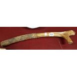 ANTIQUE CARVED BONE WEAPON