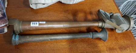 2 OLD FIRE HOSE NOZZLES